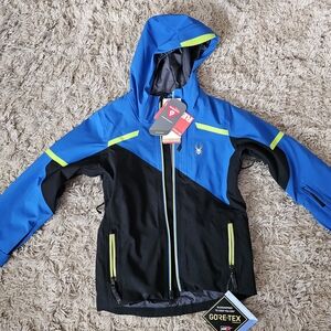Spyder Blue and Black Hooded Jacket
